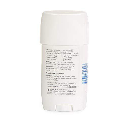 Vanicream Aluminum-Free Gel Deodorant - 2 oz - Unscented Formula for Sensitive Skin