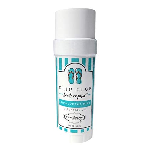 PureFactory Naturals Foot Balm Moisturizer For Rough Heels & Dry, Cracked Feet ? Flip Flop Foot Repair Bundle ? 4 Pack ? Mango Coconut, Lime Sugar, Orange Honey, Eucalyptus Mint