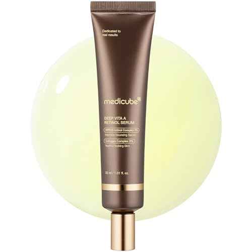 Medicube Deep Reviving Bakuchiol Retinol Facial Serum - Anti-Aging 4th Gen Retinol & Bakuchiol - Targets Fine Lines, Uneven Skin Tone, Blemish Scars - Korean Skin Care, Low Irritant, 1.01 oz