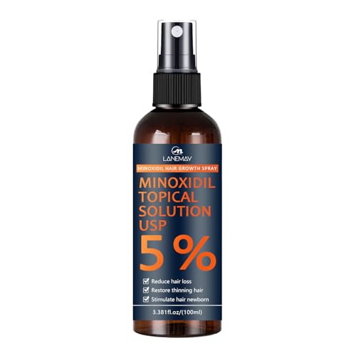 5% Minoxidil for Men & Women, Hair Beard Growth Spray with Biotin, Minoxidil Hair Growth Serum for Hair Regrowth, for Hair Loss & Thinning, make Hair Stronger Thicker -3.38 fl.oz /100ml