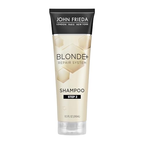 John Frieda Repair Shampoo Bond-Building Formula, for Blonde,Damaded Hair, Vegan, Cruelty & Paraben-Free, Not Tested On Animals 8.3 Fl Oz