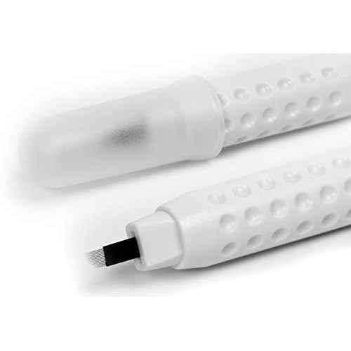MADLUVV #12 Microblading & PMU Professional Brow Artistry Pens ? 20mm Premium Sterile Disposable Blades for Pigment Ink, Hair Strokes, Eyebrow Shading & Flawless Brows ? 10 Pack