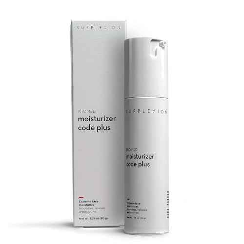 Moisturizer Code Plus, Extreme Face Moisturizer, Post-Treatment Recovery Formula, Lightweight Non-Comedogenic, Daily and Post-Procedure Use