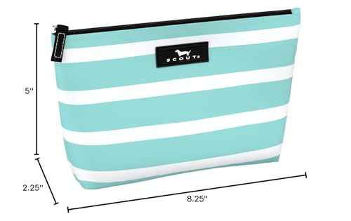 SCOUT Twiggy Pouch - Slim Water-Resistant Makeup Bag, Highly Packable, Wipes Clean, Zips Shut