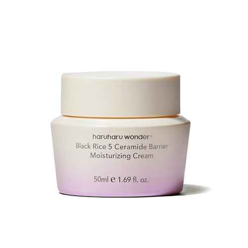 HARUHARU wonder Black Rice 5 Ceramide Barrier Moisturizing Cream, Daily Skin Barrier Care, Long-Lasting Hydration, Soothing & Nourishing, Ceramide Capsules, Korean Skincare, 1.69 fl.oz
