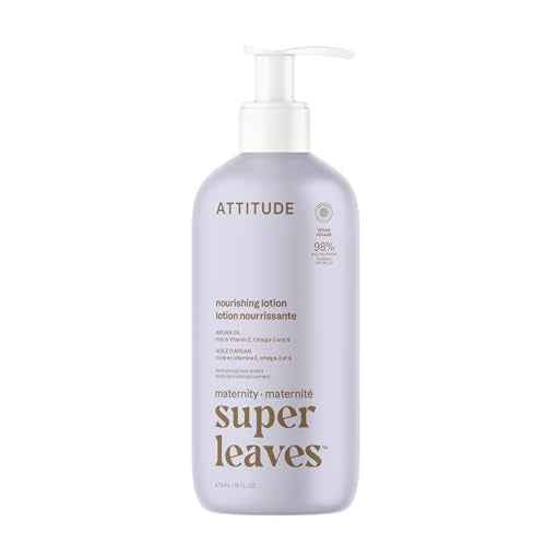 ATTITUDE Pregnancy Nourishing Body Lotion, EWG Verified, Dermatologically Tested, Plant and Mineral-Based, Vegan Maternity Products, Argan Oil, 16 Fl Oz
