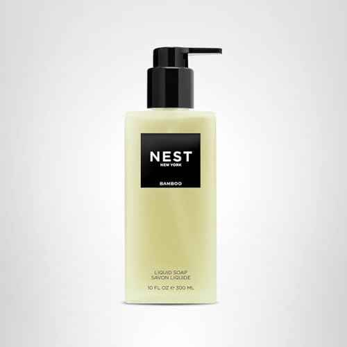 NEST New York Liquid Soap, Bamboo - 10 fl oz - Cleanses & Nourishes Skin - Approx. 300 Pumps Per Bottle - Gluten Free & Cruelty Free