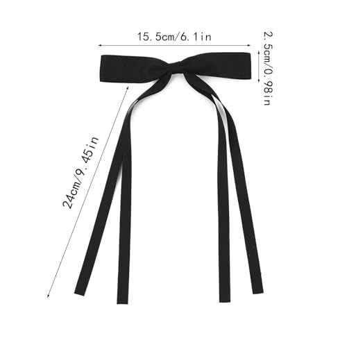 20Pcs Hair Bows for Women Girls,Satin Ribbon Hair Bows with Long Tail, Bowknot Tassel Claw Hair Clip for Women, Hair Barrettes with Bow Accessories (20 Color mixing)