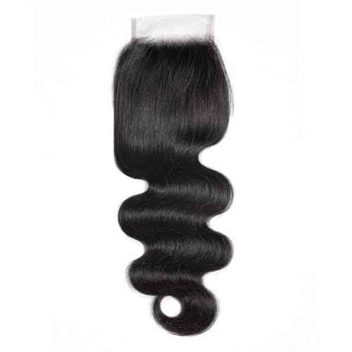 Grand Nature 5x5 HD Lace Closure, Virgin Human Hair Lace Closure Body Wave, Pre Plucked Natural Hair Line With Bleachable Knots