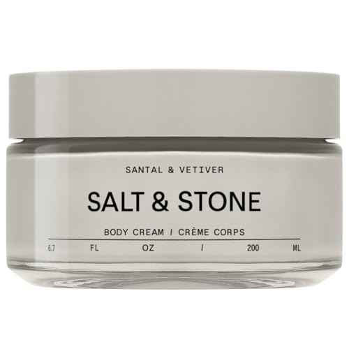 Salt & Stone Body Cream ? Santal & Vetiver | Hydrating Formula with Seaweed Extracts, Spirulina & Squalane | Deep Hydration, Skin Barrier Support & Healthy Glow | for all Skin Types (6.7 fl oz)