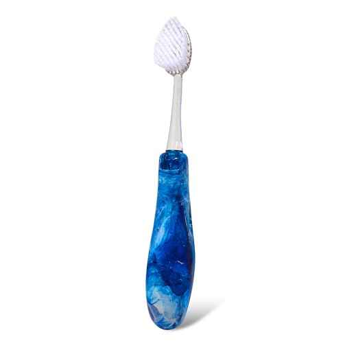 RADIUS Toothbrush Tour Travel Brush, Arctic Ocean, BPA Free and ADA Accepted, Designed to Improve Gum Health and Reduce The Risk of Gum Disease, 1 Pack