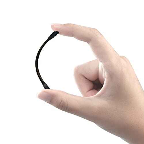 Black Cotton Swabs Spiral - 800 Count Organic Cotton Buds Double Side Tightly Wrapped Charcoal Cotton Tips Paper Stick Soft Gentle Lint-Free Cruelty-Free Goth Bathroom, Round & Spiral (Black)