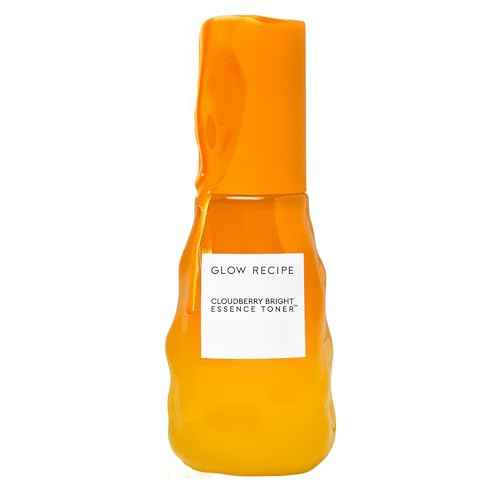 Glow Recipe Travel Size Cloudberry Brightening Toner + Essence Skincare-CoQ10 Face Toner to Strengthen Skin Barrier+Hydrating Rice Water, Vitamin C, E & 5% Glycerin to Soften & Even Skin Tone (30 ml)