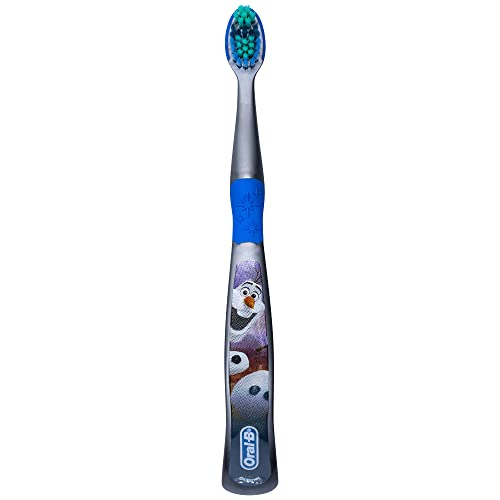 Oral-B Disney Frozen Kids Toothbrush 3+ Years Old Extra Soft Bundle Characters Elsa, Ann & Olaf - Pack of 3