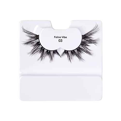 i-ENVY 2 Pairs False Eyelashes Feline Vibe Cat and Fox Eye Lifting Look, Dramatic Lashes (03)
