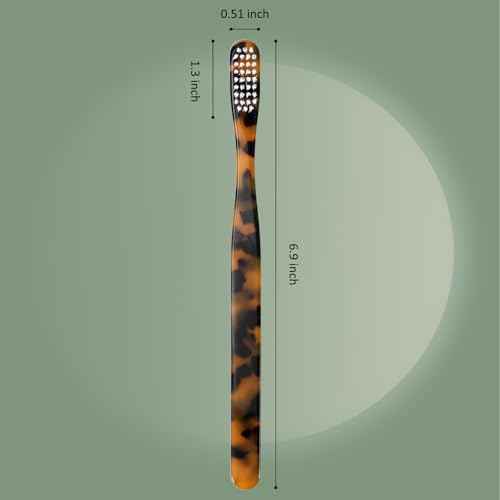 Biodegradable Eco-Friendly Cellulose Acetate Toothbrushes - 8 Count