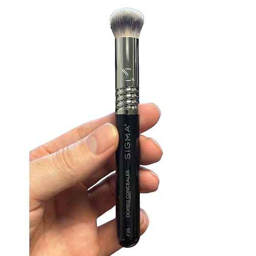 Sigma Beauty F26 Domed Concealer Brush – Under Eye Corrector, Ultra-Soft Dense Rounded Fibers, Waterproof Handle with SigmaAlloy Ferrule – Makeup Brush for Cream or Liquid, Ideal for Women's Makeup