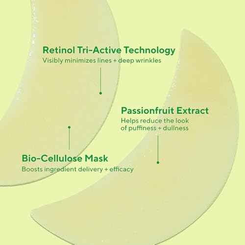 Murad Retinol Youth Renewal Eye Masks ? No-Slip Full Absorption Bio-Cellulose Under Eye Patches with Retinol, Blue Agave, & Passionfruit for Lines, Wrinkles, Puffiness