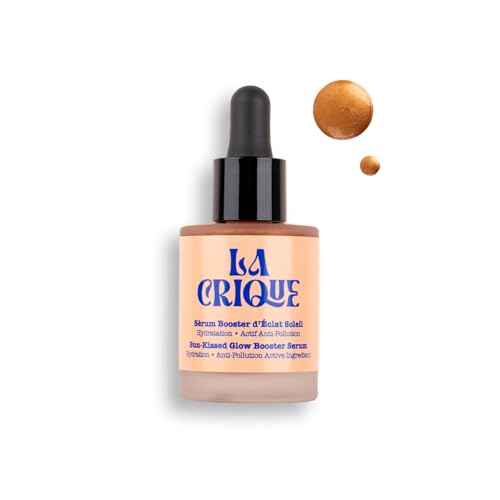Bronzing Face Serum - Hydrating Bronzer Drops with Hyaluronic Acid & Anti-Pollution Protection - Natural Sun-Kissed Glow for All Skin Types - Vegan Friendly, Clean Beauty - 1 fl oz