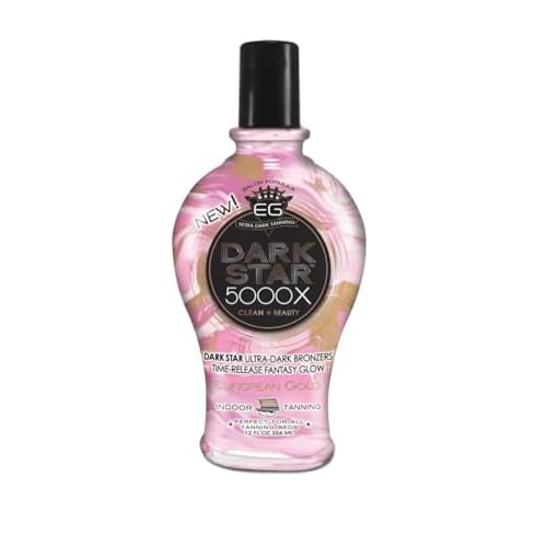 European Gold Dark Star 5000X Indoor Tanning Lotion for Tanning beds, 12 fl oz