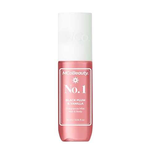 MCoBeauty - Fragrance Mist No.1 - Light Body Mist and Hair Perfume with Plum, Vanilla and Musk - Gifts for Women, Feminine Spray, Self Care Gifts for Women - 90ml Bottle