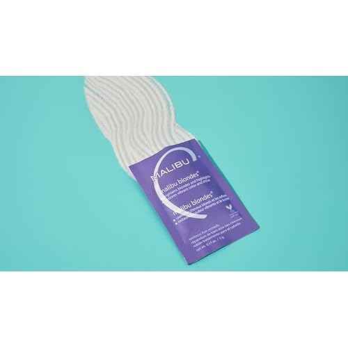 Malibu C Blondes Wellness Remedy - Removes Discoloration from Bleached, Highlighted or Natural Blonde Hair + Restores Vibrance and Shine with Vitamin C Complex (12 Packets)