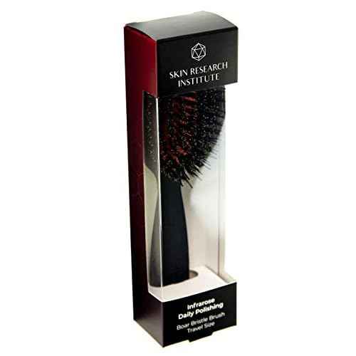 SRILabs Polish Bristle Brush ? Anti-Breakage Boar & Nylon Bristles for Increased Shine, Rejuvenates Damaged Hair, Copper Ceramic Barrel, Encourages Hair Growth, Easy Grip & Ultralight (Travel)