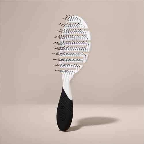 LolaVie x Wet Brush Custom Pro Flex Dry, White - 2 Pack - Detangle & Brush Wet or Dry Hair - Open-Vented Design, Heat-Resistant Bristles, EasyGrip Design - Cuts Drying Time