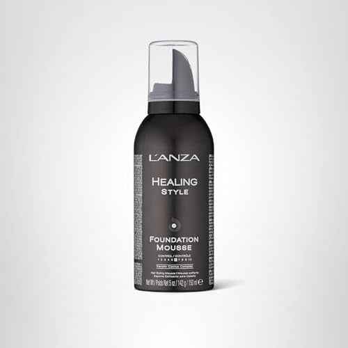 L'ANZA Healing Style Foundation Mousse with Medium Hold Effect, Refreshes and Moisturises Hair and Scalp, With Advanced Control Technology, Non-drying Formula, and Natural Ingredients (5 Fl Oz)