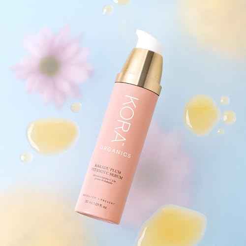 KORA Organics Kakadu Plum Vitamin C Serum, Antioxidant Rich Facial Serum with Hyaluronic Acid, Protect & Improve Skin Tone, Certified Organic, Cruelty Free, 0.34 fl oz