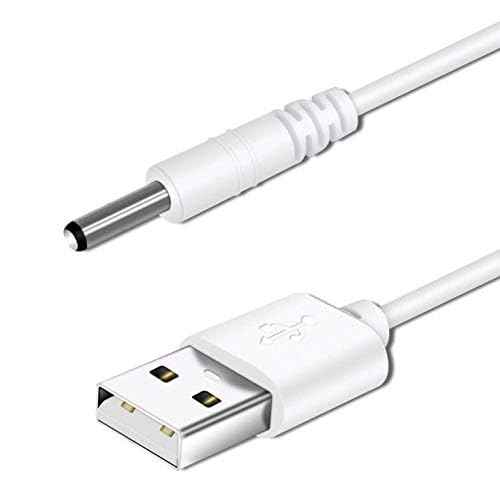 Accessonico Toothbrush Charger Replacement for Fairywill, Dnsly, Gloridea, Vekkia Electric Toothbrush Charger Cable USB DC Cord Tooth Brush (White 3.3ft)