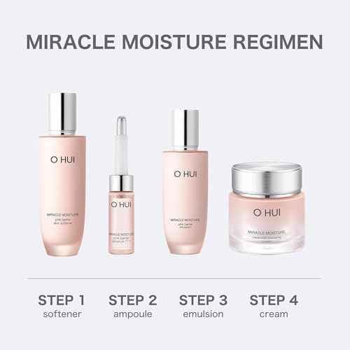 O HUI Miracle Moisture 777 Ampoules | Improves Skin Texture | Facial Soothing Serum | Moisturizer Daily Serum | Korean Skin Care | Ceramide, Glycerin, Peptide, Panthenol | Skin Glow | Travel essentials