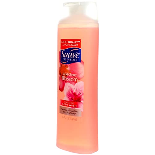 Suave Naturals Body Wash - Wild Cherry Blossom - 15 Fl Oz (Pack of 12)