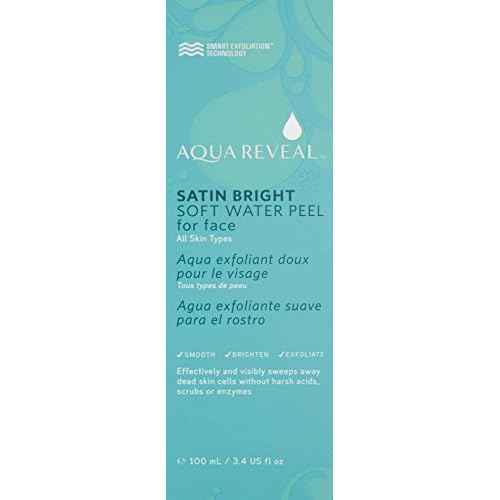 Satin Bright Soft Water Peel for Face , exfoliator for anti-aging, acne, dry, oily, sensitive skin, eczema , 95% organic/natural Korean peeling gel/gommage , large 100 ml/3.4 Fl Oz size