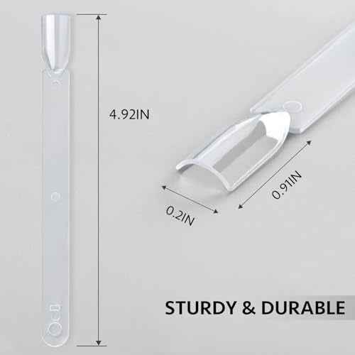 GAOY Nail Swatch Sticks with Ring, 50 Pcs False Nail Sample Swatches with Numbers Stickers, Fan-shaped Practice Color Display for Home or Salon Use