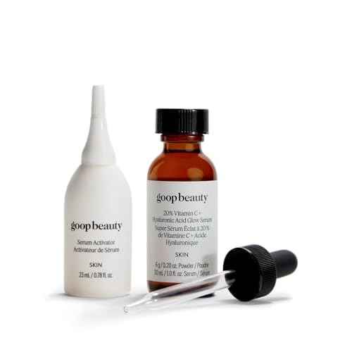 goop Beauty 20% Vitamin C + Hyaluronic Acid Serum | Improves Tone, Texture, & Hydration | L-ascorbic Acid and Hyaluronic Acid | Paraben and Silicone Free | 1 fl oz
