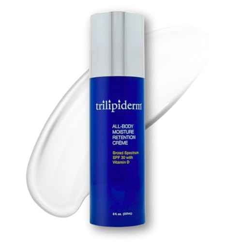 Trilipiderm All-Body Moisture Retention Cr?me with SPF 30, Vitamin D - 8oz Airless Pump Sunscreen