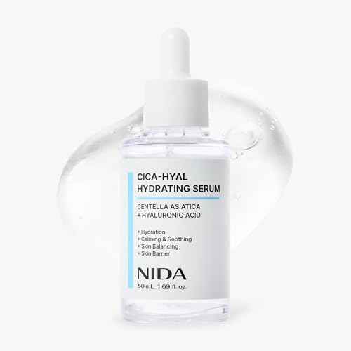 NIDA CICA-HYAL Hydrating Serum | Centella Asiatica, Hyaluronic Acid | Hydration, Calming & Soothing, Skin Balancing, Skin Barrier | 1.69 fl. oz., 50ml