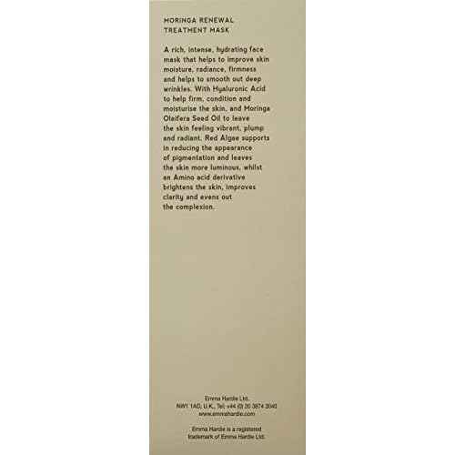 Emma Hardie 75ml Moringa Renewal Treatment Mask, Moisturizes & Firms Skin, Reduces Pigmentation & Evens Out Complexion, Suitable for Sensitive Skin, Vegan & Cruelty Free
