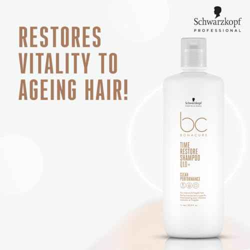 Schwarzkopf BC Bonacure Time Restore Micellar Shampoo Q10+, 33.8 Ounce | 1L