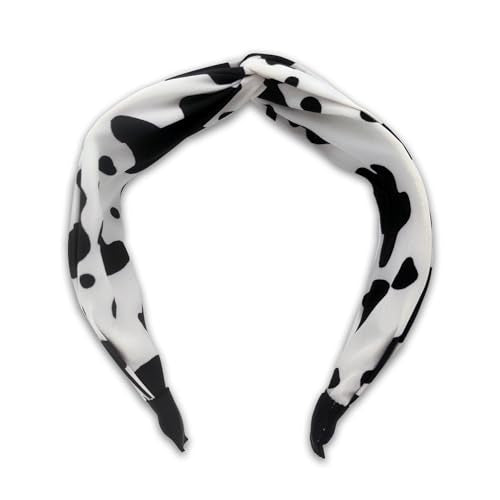 Cow Print Spa Knot Headband for Women 2 PACK, Skincare Headbands, Face Wash Hairbands Yoga Hair Band Animal Print