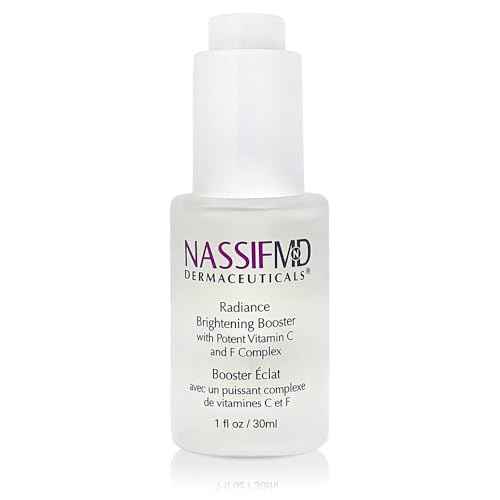 NassifMD Radiance Booster Vitamins C for Face, Brightening serum Dark Spot Remover, Vitamin C with Omega-3 and Squalene Oil