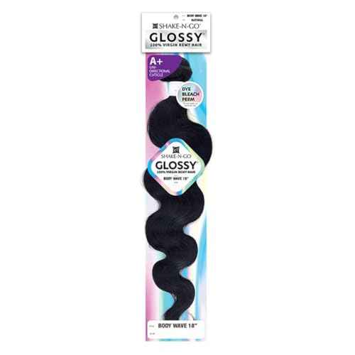 Shake N Go Virgin Remy Hair Weave Glossy Body Wave 14" (Color : Natural)