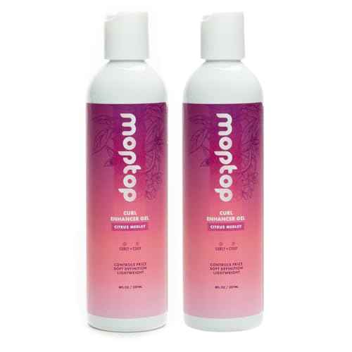 MopTop Curl Enhancer Gel ? Curl Defining Gel to Enhance Curly and Coily Hair, Lightweight and Anti Frizz Hair Care with Aloe, Sea Botanicals & Honey (Citrus Medley, 2pk)
