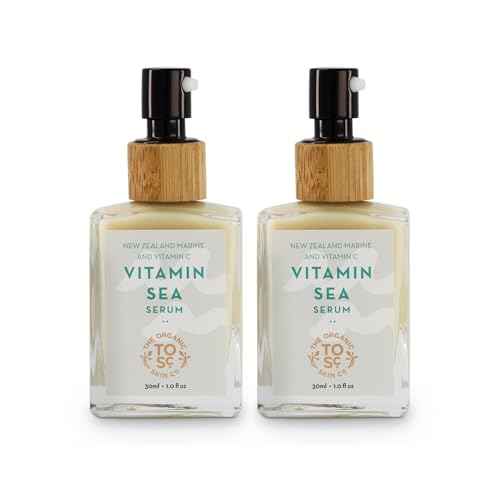 Vitamin C Face Serum for Glowing Skin 2-Pack, Rejuvenating Vitamin C Brightening Serum with Hydrating Organic Face Oils, Anti Aging Vegan Collagen Boosting Antioxidant Serum (30mL x 2)