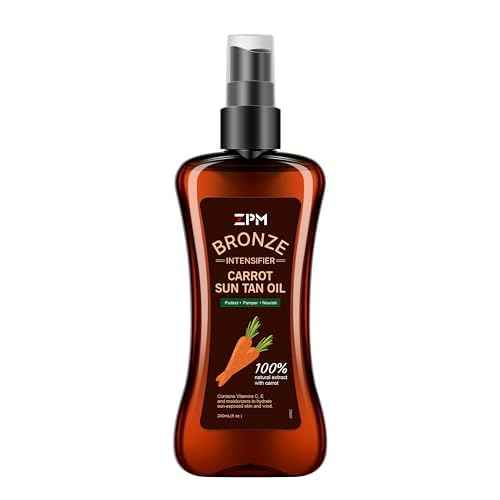 Carrot Sun Tanning Oil Spray for Outdoor Sun, Tan intensifier for Medium Deep with Narural Moisturizing Oils to Keep Skin Hydrated, Moisturizing Body Oil, Vegan and Cruelty-Free, SPF 0, 8oz