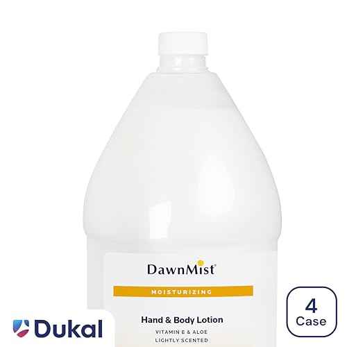 Dukal Dawn Mist Hand and Body Lotion with Pump, Gallon (Pack of 4)