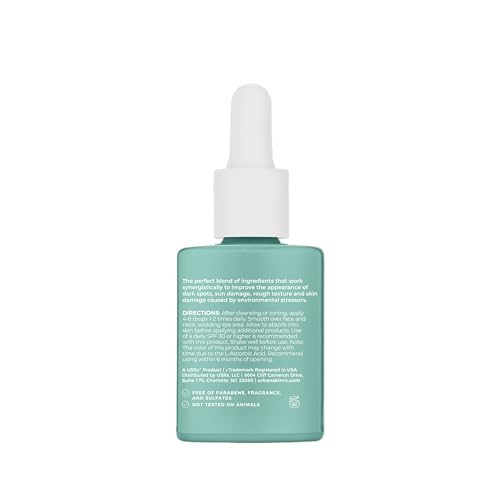 Even Tone Super Glow Serum, USRx®, Anti-Aging Serum Brightens, Firms, and Smoothes to Improve the Appearance of Wrinkles, Sun Damage, and Dark Spots, with 10% Vitamin C and Key Ingredients, 0.5 Fl Oz