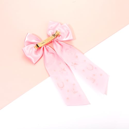 Western Hair Bows for Women Howdy Cowgirl Hair Bow Clips Cowboy Hat Boot Hair Ribbons Jeweled Big Pink Hair Bows Western Hair Accessories Bachelorette Rodeo Nashville Cowgirl Outfits Gifts (Pattern D)