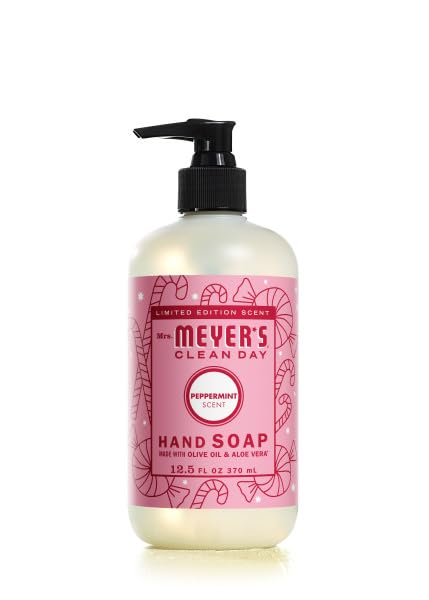 MRS. MEYER'S CLEAN DAY Peppermint Liquid Hand Soap Peppermint, 12.5 oz. (Pack of 4)